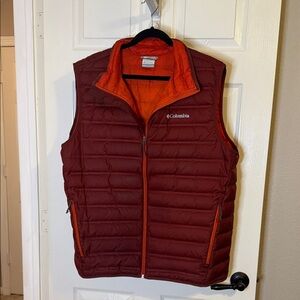Columbia Burgundy and Orange Puffer Vest